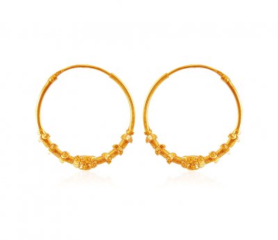 22K Bali Earrings ( Hoop Earrings )