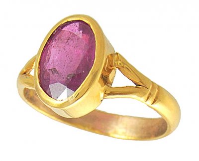 22kt Ruby Ring (Birthstone) ( Astrological BirthStone Rings )