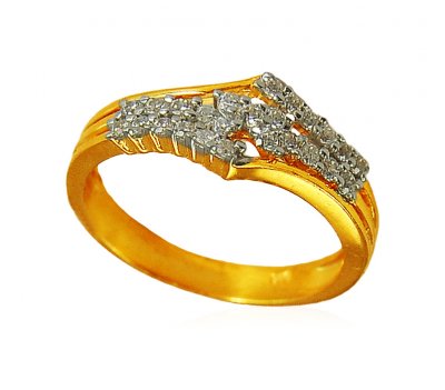 22K Studded Ring ( Ladies Signity Rings )