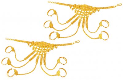 22k Gold Designer Panja Pair ( Ladies Bracelets )