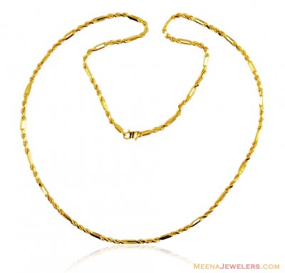 Mens Cartier Rope Chain 22k 24 in ( Plain Gold Chains )