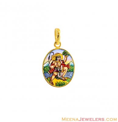 22K Gold Hanuman Pendant ( Ganesh, Laxmi and other God Pendants )