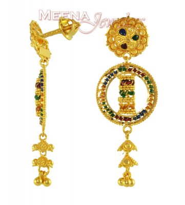 22Kt Gold Fancy Earrings ( 22Kt Gold Fancy Earrings )