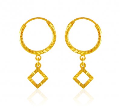 Hoop Earrings 22 Kt Gold ( Hoop Earrings )
