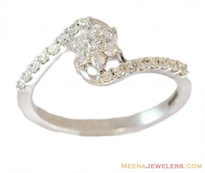 Fancy Floral Diamond Ring 18K ( Diamond Rings )