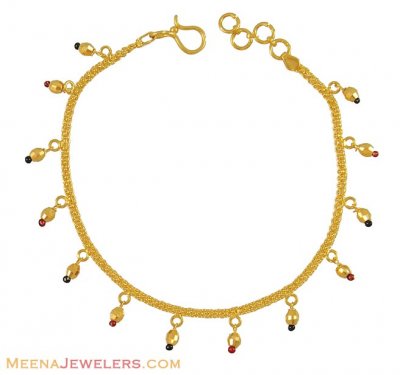 22k Gold Charm Bracelet ( Ladies Bracelets )