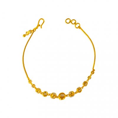 22kt Gold Two Tone Bracelet ( Ladies Bracelets )