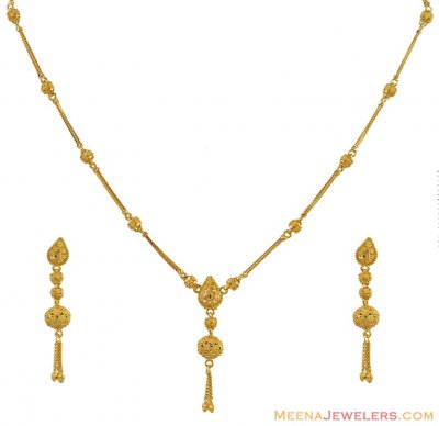 22Kt Yellow Gold Necklace Set ( Light Sets )