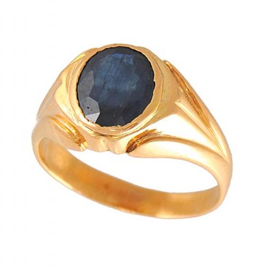 Gold Ring with Sapphire ( Ladies Rings with Precious Stones )
