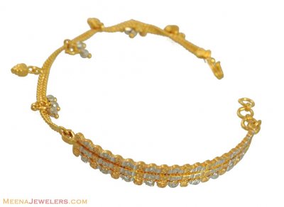 Indian TwoTone Bracelet (22K) ( Ladies Bracelets )