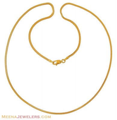 22Kt Gold Chain (20 Inches) ( Plain Gold Chains )