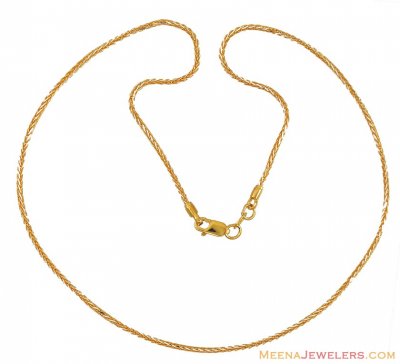 Two tone Gold Chain (14 Inches) ( Plain Gold Chains )