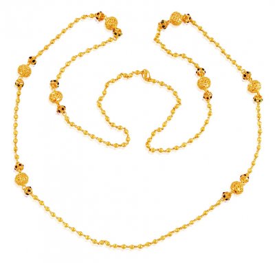 Gold Balls Ladies Chain (32 Inches) ( 22Kt Long Chains (Ladies) )