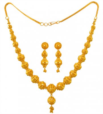 22 Kt Gold Necklace Earring Set ( 22 Kt Gold Sets )