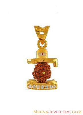 Gold Rudraksh with Shivling ( Ganesh, Laxmi and other God Pendants )