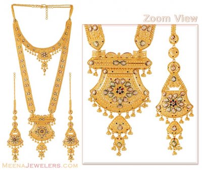 22Kt Gold Bridal Patta Set ( Bridal Necklace Sets )