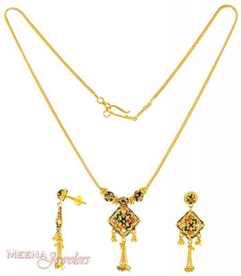 Gold Designer Necklace Set ( Gold Designer Sets )