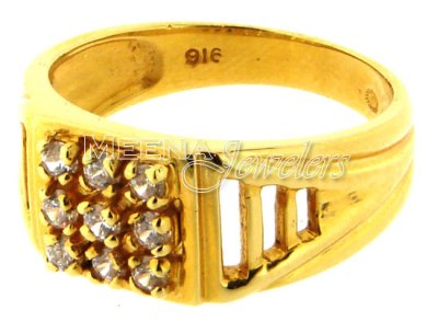 22 kt Gold Mens Signity Ring ( Mens Signity Rings )