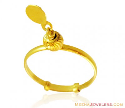 Fancy Adjustable Ring 22k  ( Ladies Gold Ring )