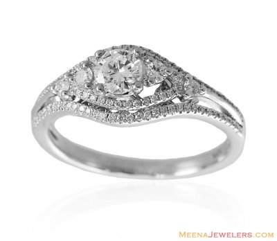 Diamond Solitaire 18K Gold Ring ( Diamond Rings )