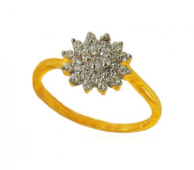 Fancy Gold Signity Ring ( Ladies Signity Rings )