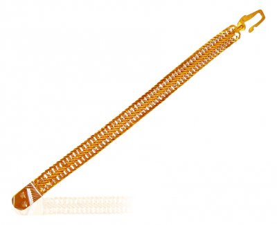 22 KT Gold Two Tone Bracelet ( Men`s Bracelets )