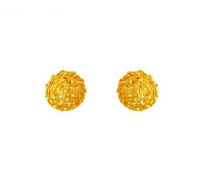22k Gold Earrings ( 22 Kt Gold Tops )