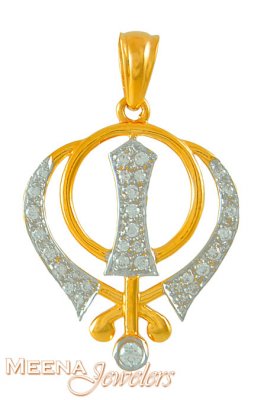 22kt gold Khanda pendant ( Khanda Pendants )