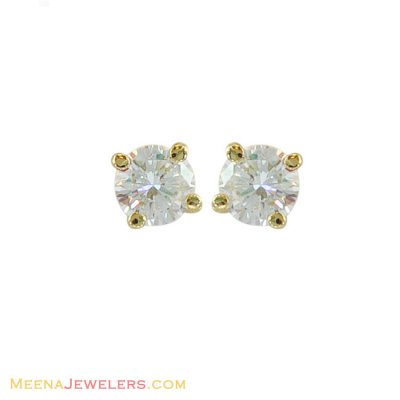 18k Gold Single Diamond Earrings  ( Diamond Earrings )