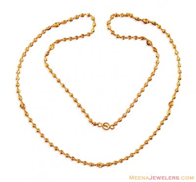 Long 22K Balls Chain (24 Inches) ( 22Kt Long Chains (Ladies) )
