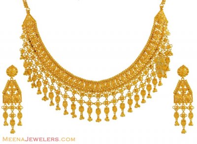 22K Yellow Gold Necklace  ( 22 Kt Gold Sets )