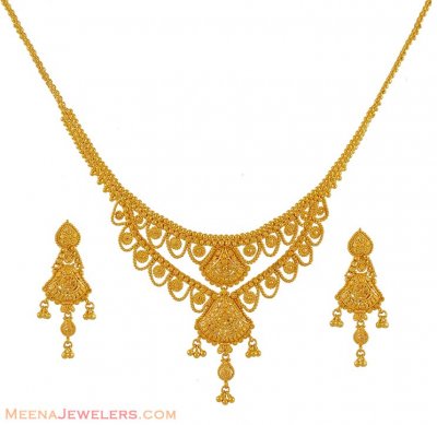 Yellow Gold Two Layered Set ( 22 Kt Gold Sets )