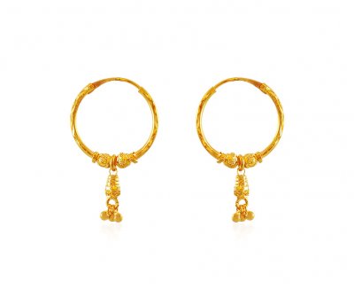 Bali Earrings 22K Gold ( Hoop Earrings )