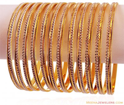 Exclusive Laser Gold Bangles ( Two Tone Bangles )