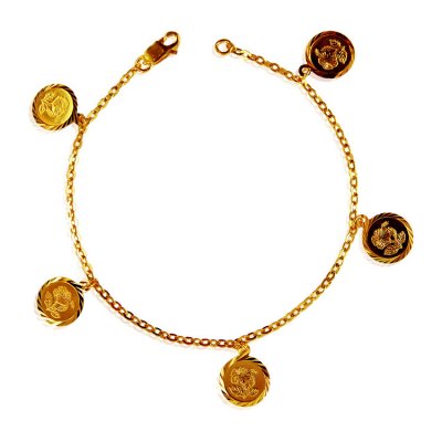 22Kt Gold Coins Bracelet ( Ladies Bracelets )