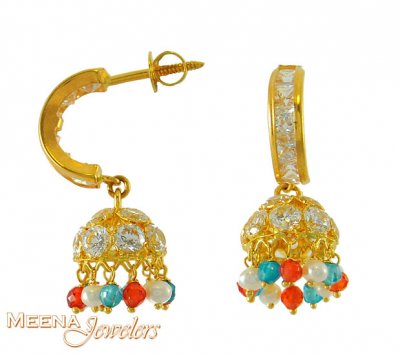 22Kt Gold Fancy Earrings ( 22Kt Gold Fancy Earrings )