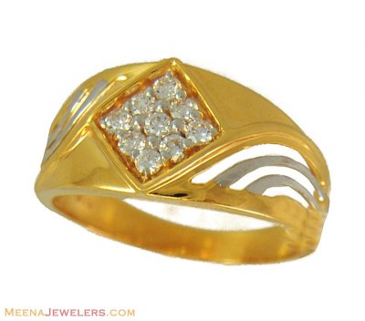22k Mens Gold Signity Ring ( Mens Signity Rings )