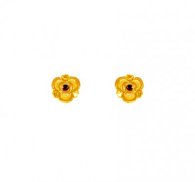 22 Kt Gold Earrings ( 22 Kt Gold Tops )