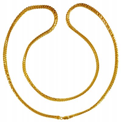 22Kt Gold Fox Tail Chain ( Plain Gold Chains )