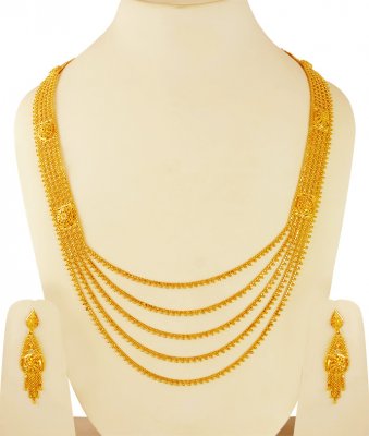 22k Yellow Gold Long Patta Haar ( Bridal Necklace Sets )