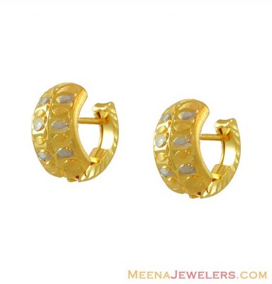 Gold Two Tone Clipon Earrings ( Clip On Earrings )