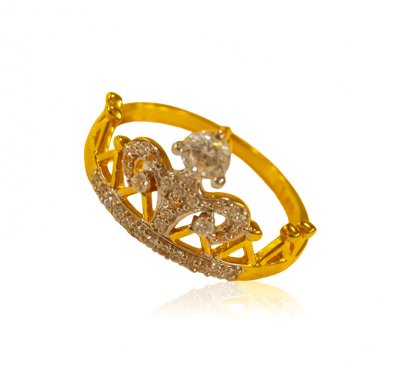 22KT Gold Tiara Ring ( Ladies Signity Rings )