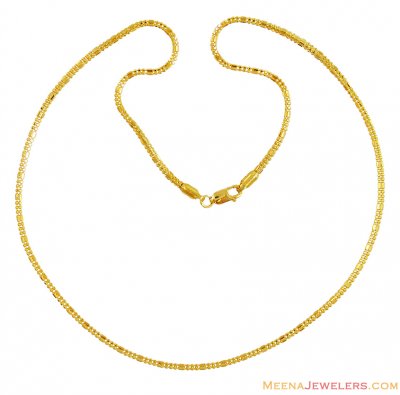 Gold Chain In 22K (18 Inches) ( Plain Gold Chains )
