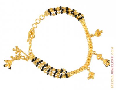 Black Beads Bracelet(22k) ( Ladies Bracelets )
