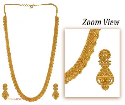 22k Long Chain Earring Set ( Bridal Necklace Sets )