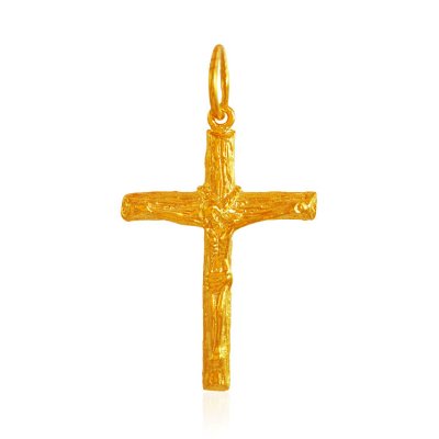 22 Karat Gold Cross Jesus  Pendant  ( Jesus Cross Pendants )