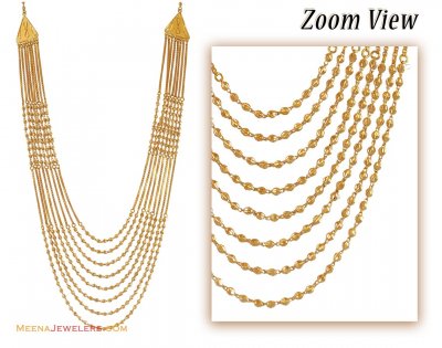 22k Multilayered Chain Necklace ( Bridal Necklace Sets )