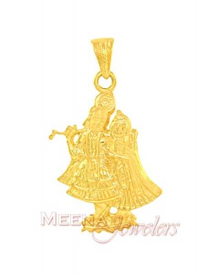 Radha and Krishna Gold Pendant ( Ganesh, Laxmi and other God Pendants )