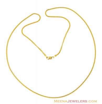 22K Fancy Gold Chain (22 Inches) ( Plain Gold Chains )