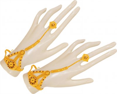 22 Karat Gold Panja Bracelet (2 PC) ( Ladies Bracelets )